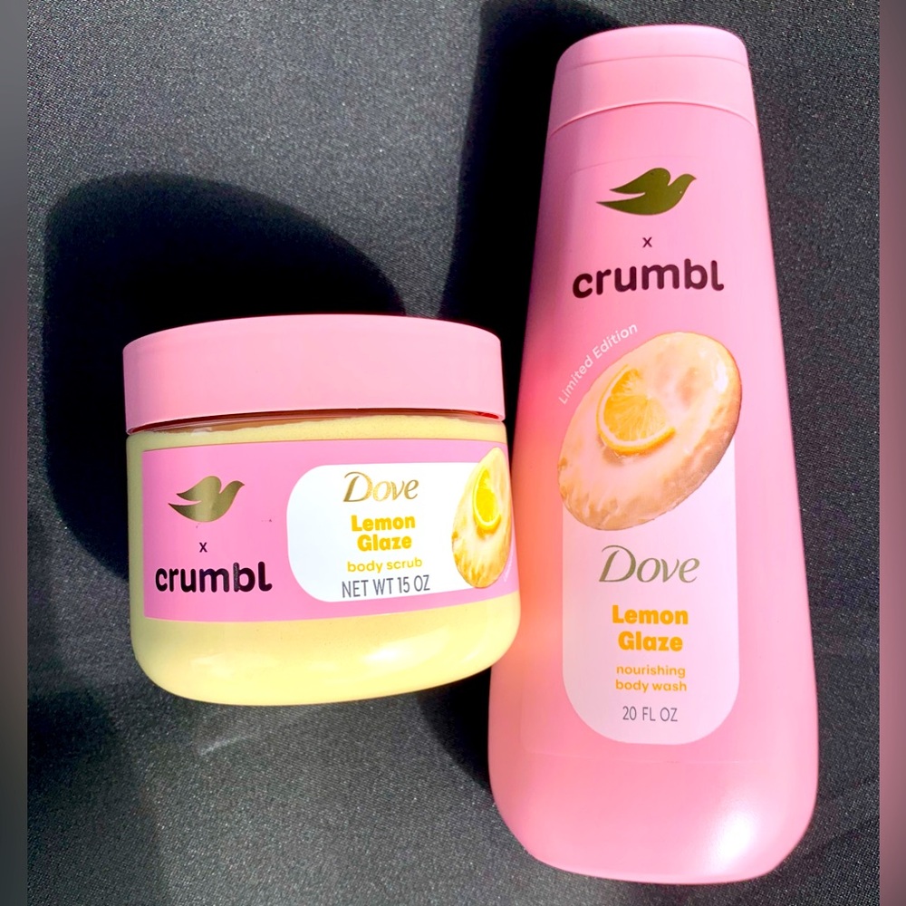 🍋NEW Dove x Crumbl Lemon Glaze Body Wash + Body Scrub